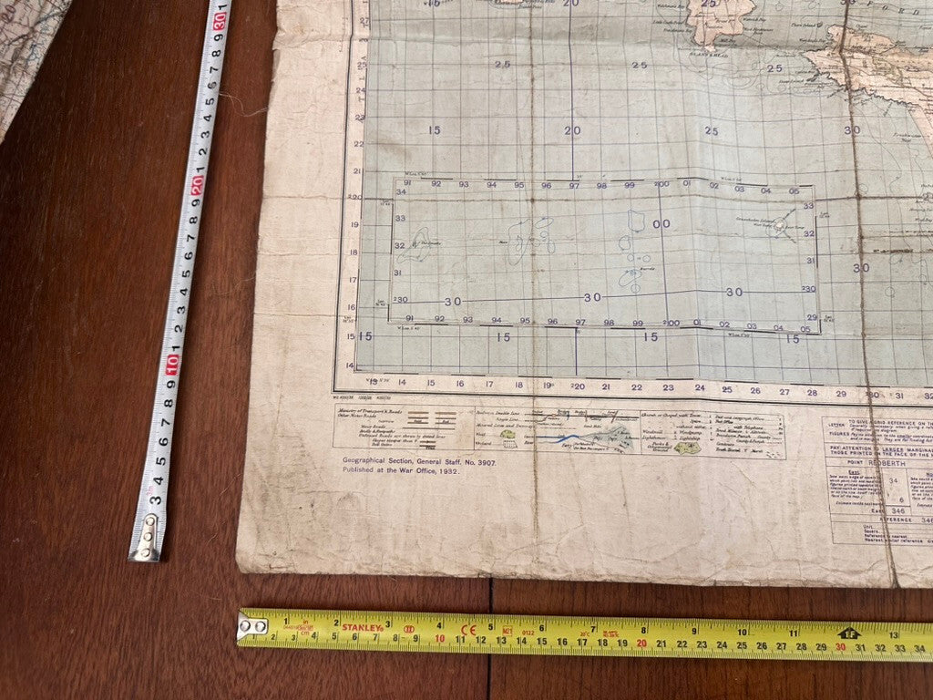 Original WW2 British Army GSGS OS Map of Great Britain - Pembroke & Tenby - The Militaria Shop