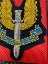 Load image into Gallery viewer, British Army Bullion Embroidered Blazer Badge - SAS - Special Air Service
