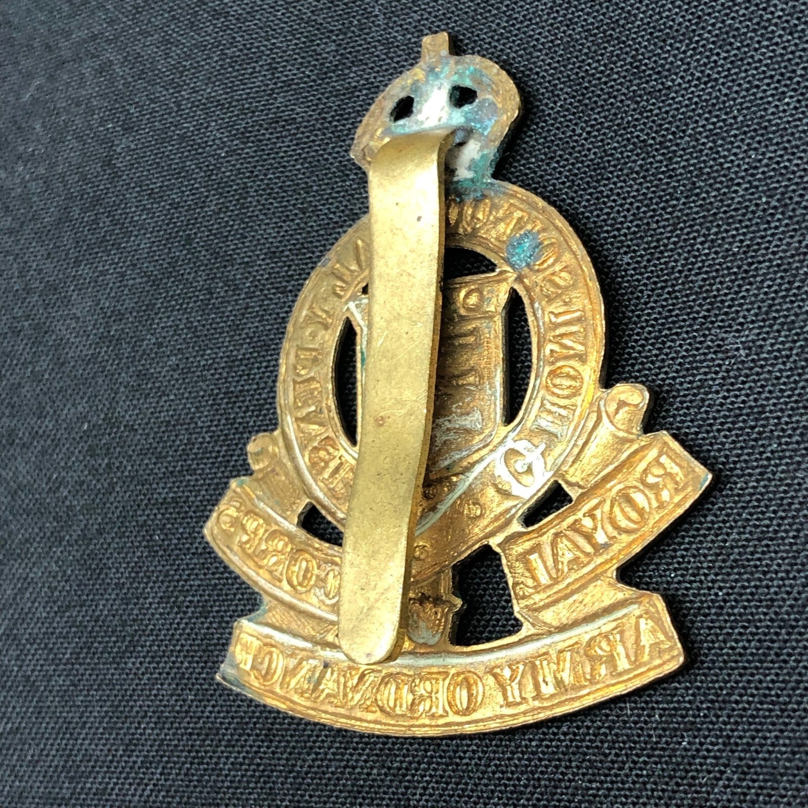 Original WW2 British Army Cap Badge - Royal Army Ordnance Corps - The Militaria Shop