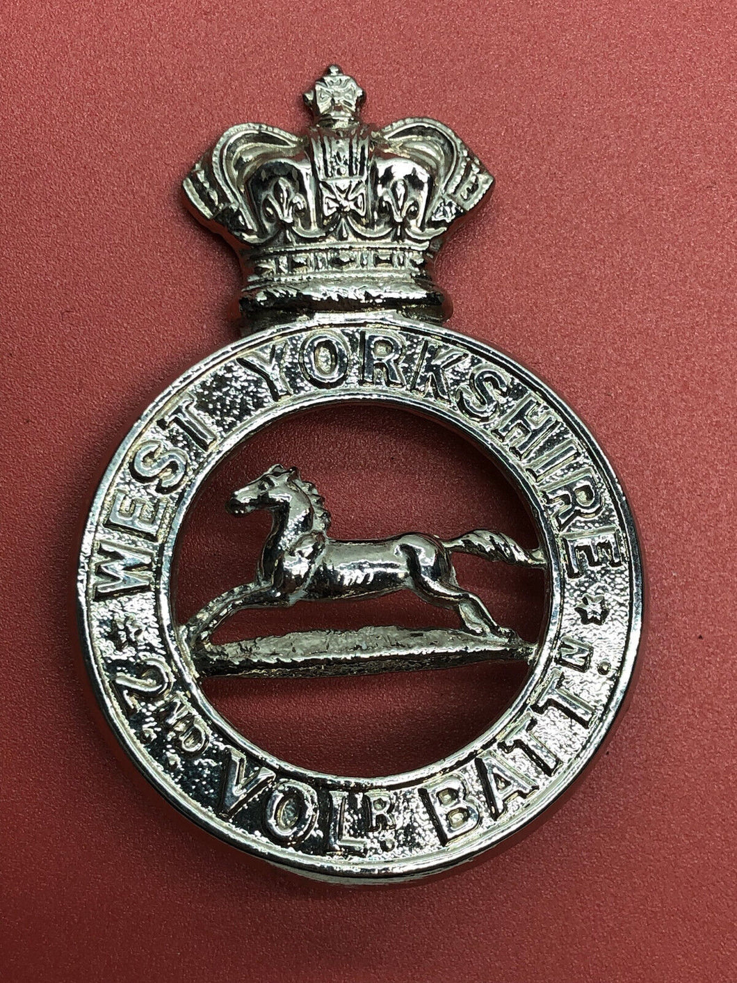 British Army Victorian Crown West Yorkshire 2nd Volunteer Battalion Cap Badge
