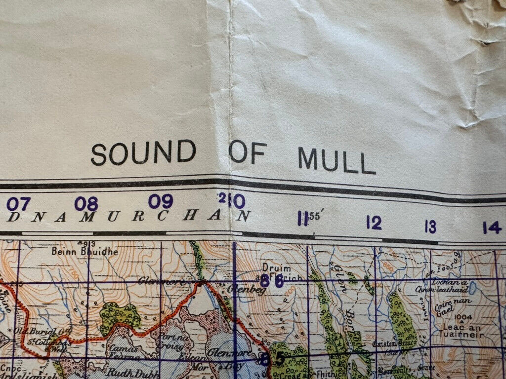 Original WW2 British Army GSGS Map of Scotland - Sound of Mull - The Militaria Shop