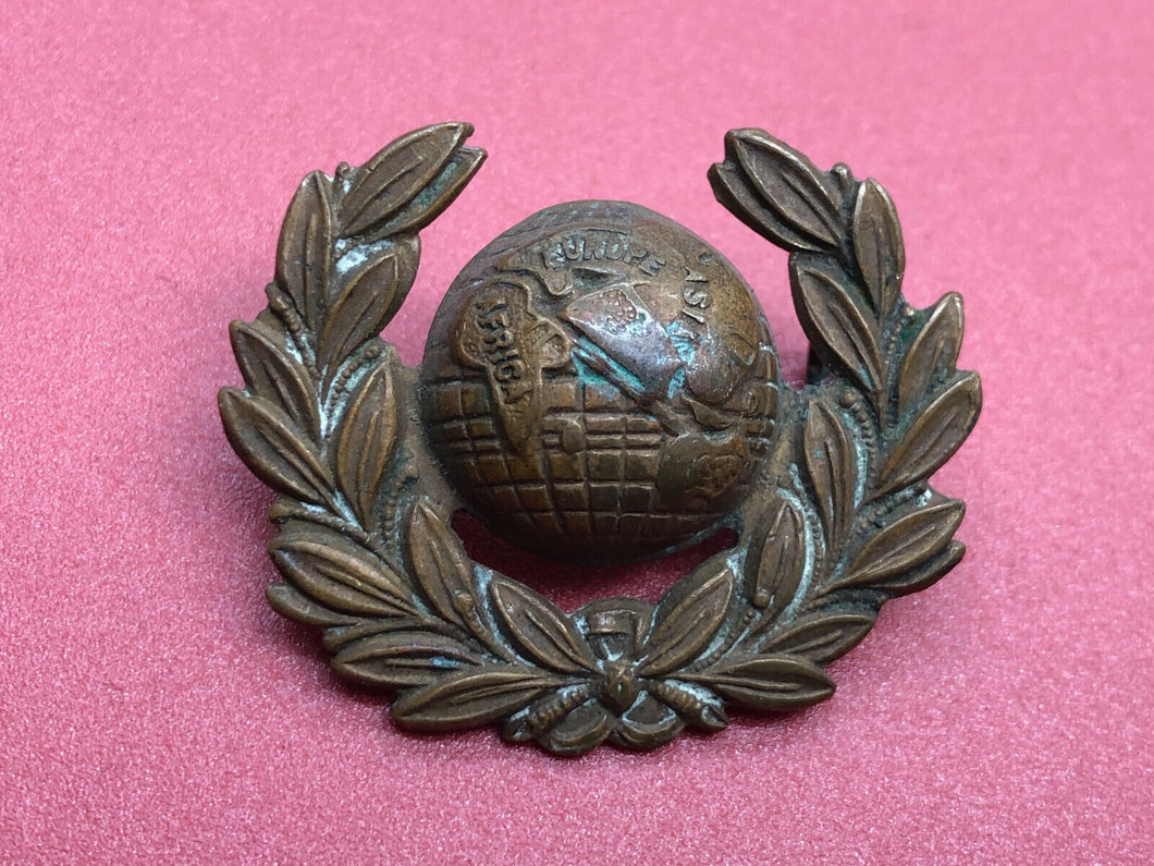 Original WW2 British Royal Navy Collar Badge - Royal Marines