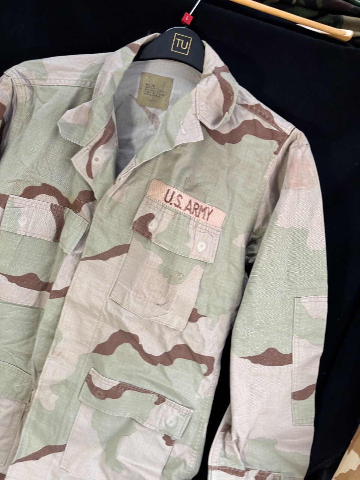 Gulf War US Army DCU Camouflaged Combat Field Coat/Jacket - Small/Long - The Militaria Shop