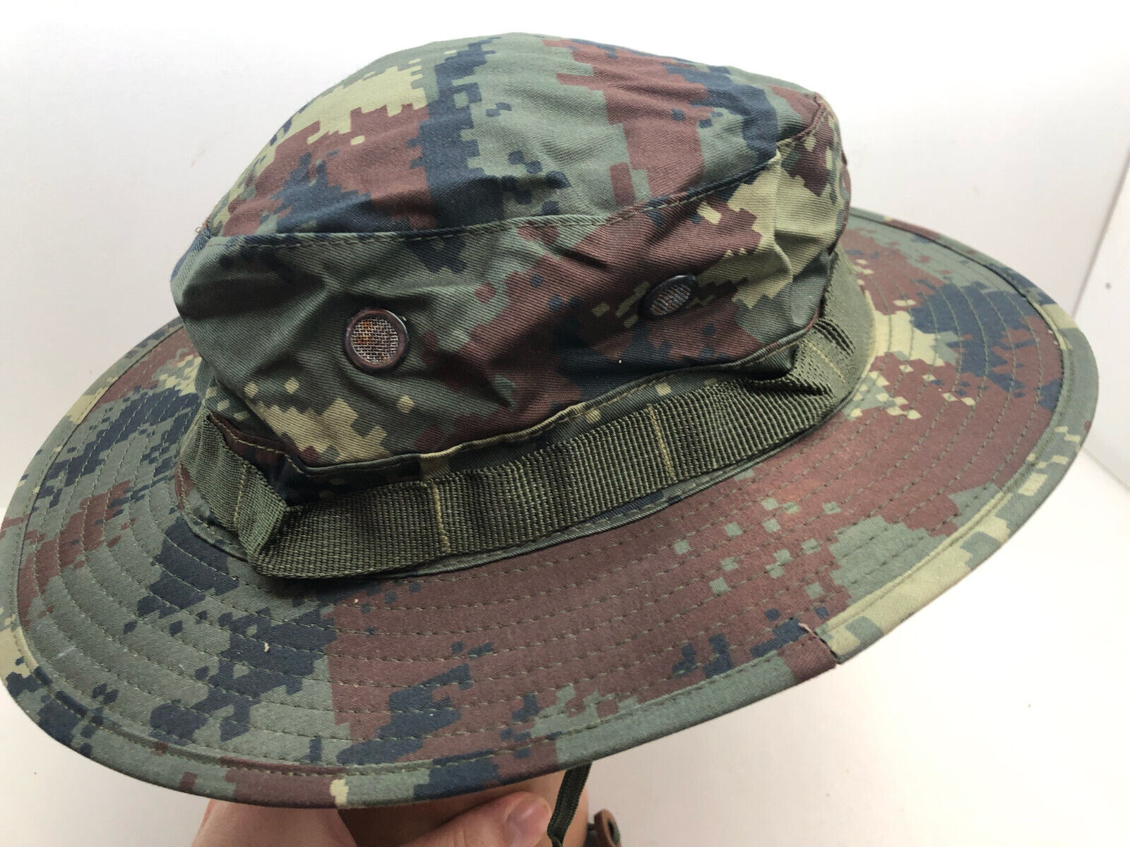 Genuine US Army Digital Jungle Camouflage Boonie Sun Hat Type II - Size 7 - The Militaria Shop