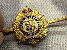 Load image into Gallery viewer, Original British Army London Rifle Brigade Gilt &amp; Enamel Sweetheart Brooch
