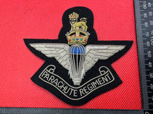 Load image into Gallery viewer, British Army Bullion Embroidered Blazer Badge - Parachute Regiment - Kings Crown
