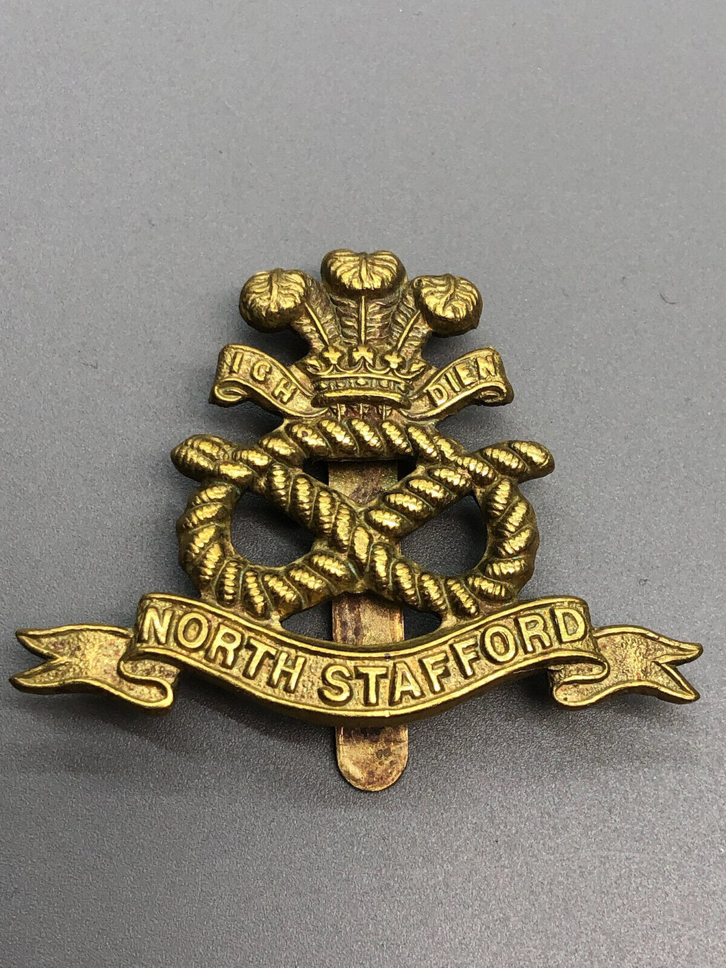 Original WW2 British Army North Stafford Regiment Cap Badge