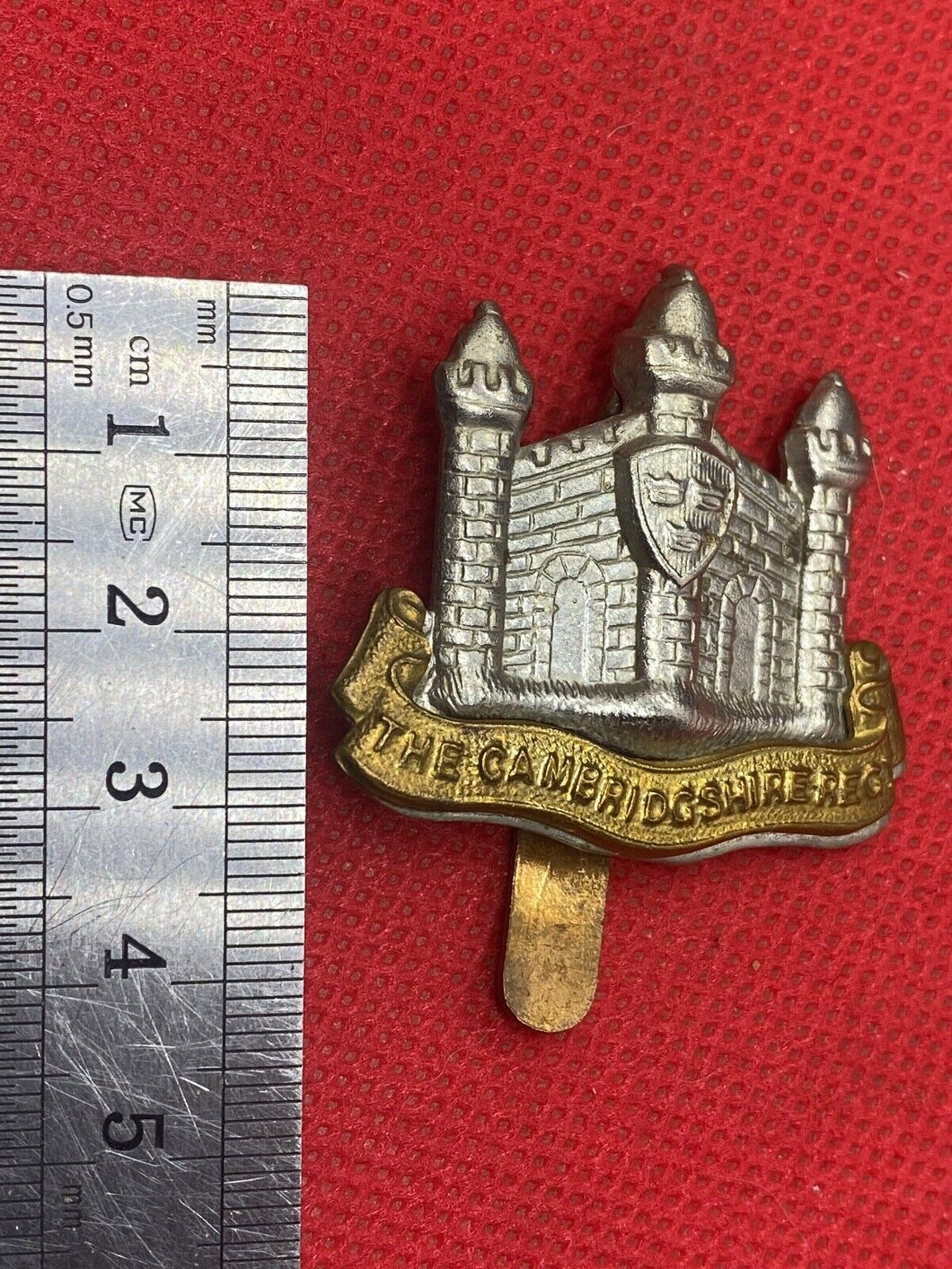 Original British Army - THE CAMBRIDGESHIRE REGIMENT Cap Badge