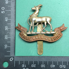 Load image into Gallery viewer, Original WW2 British Army Cap Badge - Royal Warwickshire Regiment
