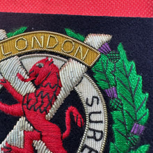 Lade das Bild in den Galerie-Viewer, British Army Bullion Embroidered Blazer Badge - London Scottish Regiment
