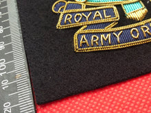 Load image into Gallery viewer, British Army Bullion Embroidered Blazer Badge - Royal Army Ordnance Corps
