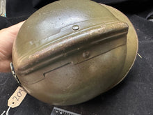 Load image into Gallery viewer, Original WW2 French Army M1926 Adrian Helmet Complete with Liner &amp; Chinstrap
