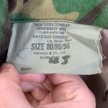 Load image into Gallery viewer, Genuine British Army DPM Camouflaged Combat Trousers Temperate - Size 80/80/96
