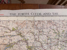 Original WW2 British Army RAF Navy Base Map of Scotland - The Forth, Clyne & Tay - The Militaria Shop