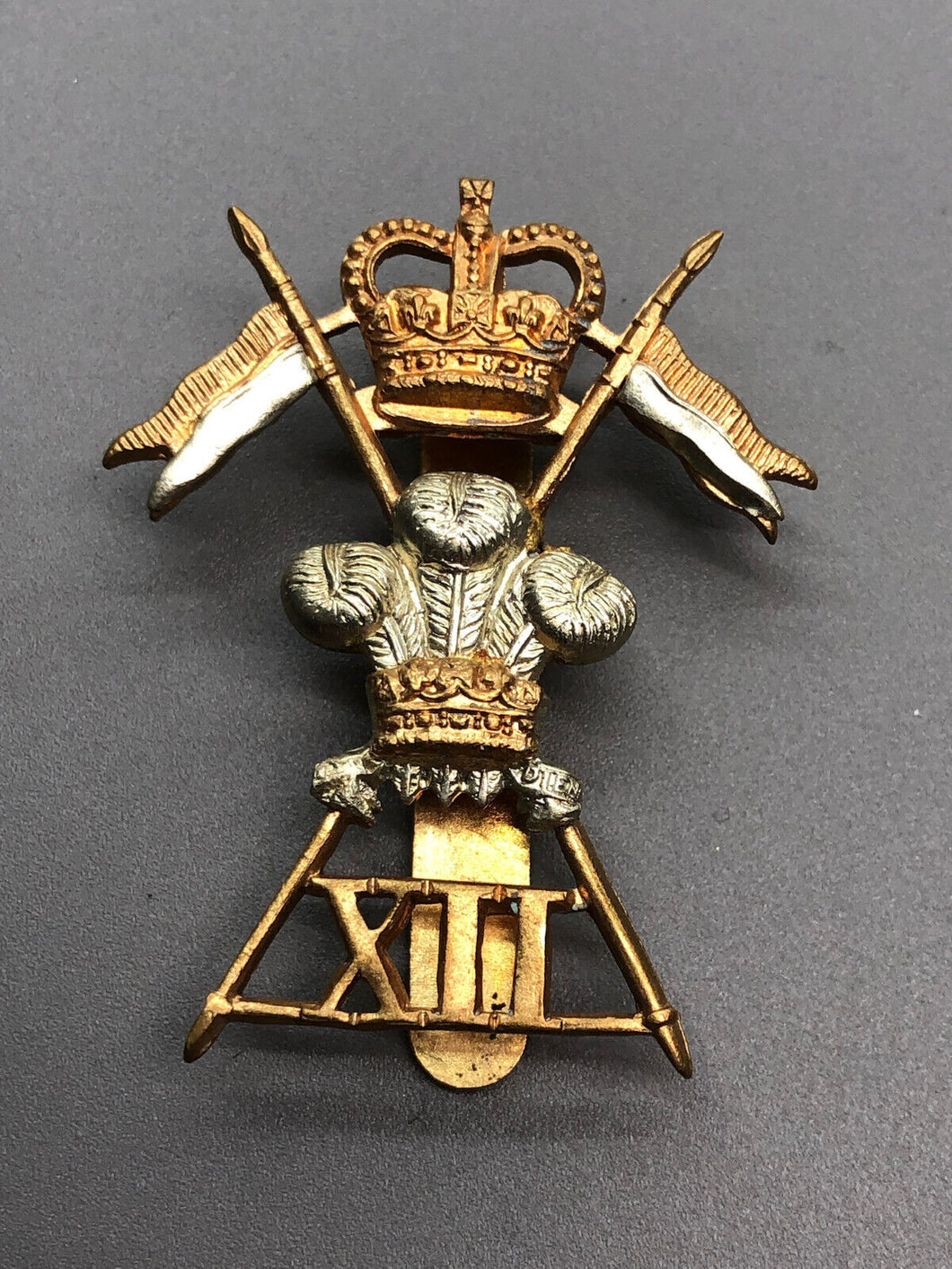 Genuine British Army 12th Lancers Cap Badge