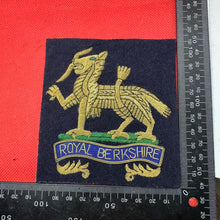 Load image into Gallery viewer, British Army Bullion Embroidered Blazer Badge - Royal Berkshire Regiment
