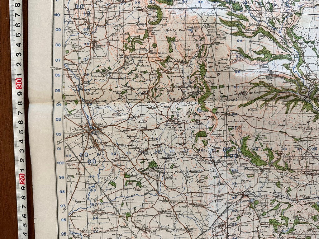 Original WW2 British Army GSGS Os Map of Great Britain - Pickering & Thirsk - The Militaria Shop