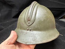 Load image into Gallery viewer, Original WW2 French Army M1926 Adrian Helmet Complete - Rare Large Size
