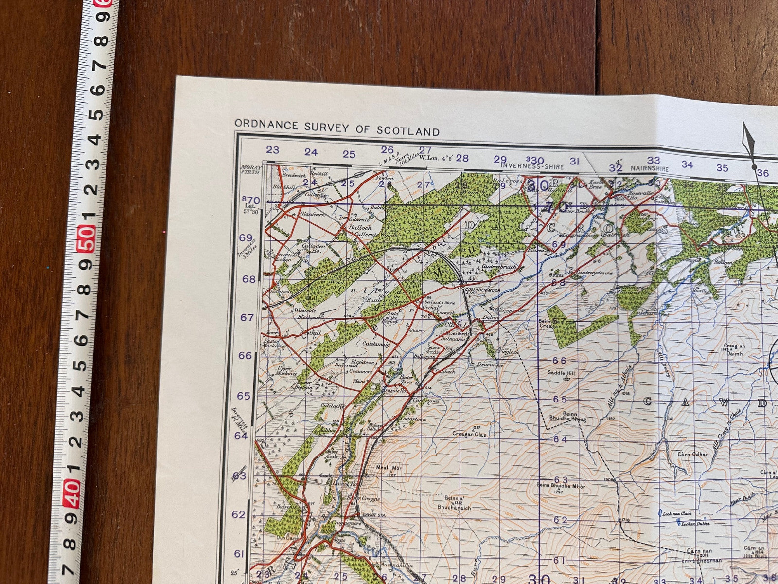 Original WW2 British Army GSGS Map of Scotland - Grantown on Spey & Strath Dearn - The Militaria Shop