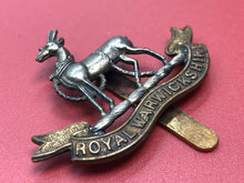 Load image into Gallery viewer, Original WW2 British Army Kings Crown Cap Badge - Royal Warwickshire
