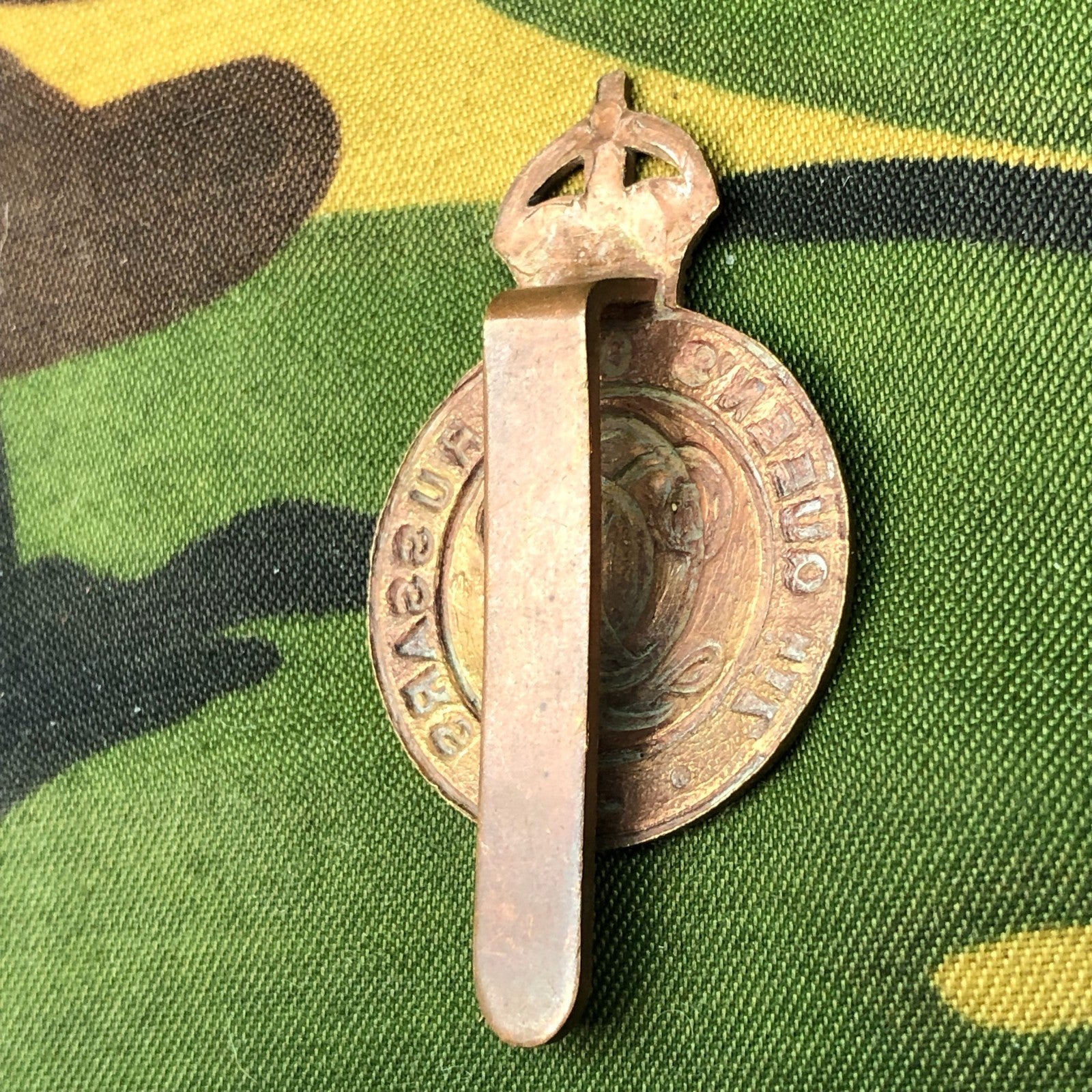 Original WW1 British Cap Badge - 7th Queen's Own Hussars - The Militaria Shop