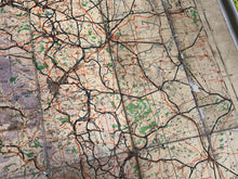 Load image into Gallery viewer, Original WW2 British Army / RAF Map Showing RAF Bases - Midlands North
