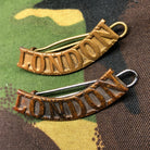 Original WW1 British Army Red Cross Shoulder Titles - London - The Militaria Shop