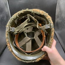 Load image into Gallery viewer, Genuine Dutch Army M53 Euroclone of US M1 Camouflaged Helmet &amp; Liner Set - The Militaria Shop
