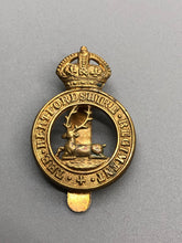 Load image into Gallery viewer, Original WW2 British Army Hertfordshire Regiment Cap Badge
