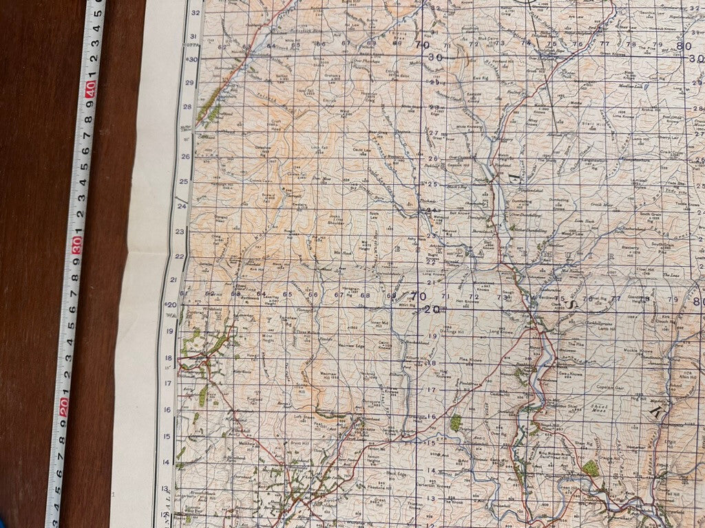 Original WW2 British Army GSGS OS Map of Scotland - Hawick & Eskdale - The Militaria Shop