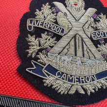 Charger l&#39;image dans la galerie, British Army Bullion Embroidered Blazer Badge - Liverpool Scottish Cameron Highl
