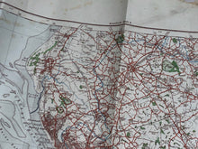 Load image into Gallery viewer, Original WW2 German Luftwaffe Map of Manchester / Liverpool UK North West
