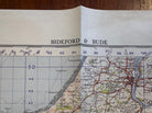 Original WW2 British Army GSGS OS Map of England - Bideford & Bude - The Militaria Shop