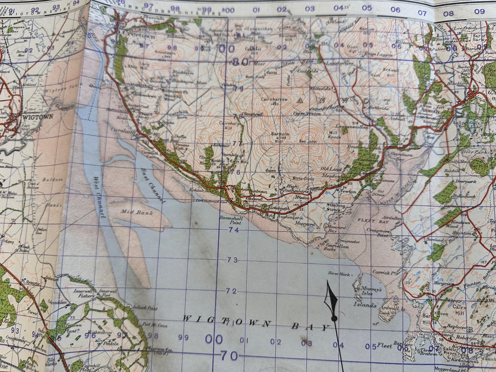 Original WW2 British Army GSGS Map of Scotland - Wigtown - The Militaria Shop