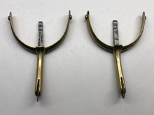 Load image into Gallery viewer, Original Pair of WW1/WW2 British Army Officers Brass Horse Riding Spurs
