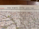 Original WW2 British Army RAF Navy Base Map of Scotland - The Forth, Clyde & Tay - The Militaria Shop