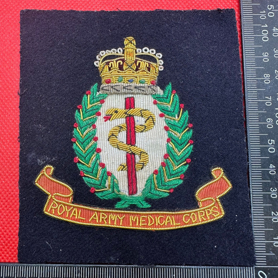British Army Bullion Embroidered Blazer Badge - RAMC Royal Army Medical Corps