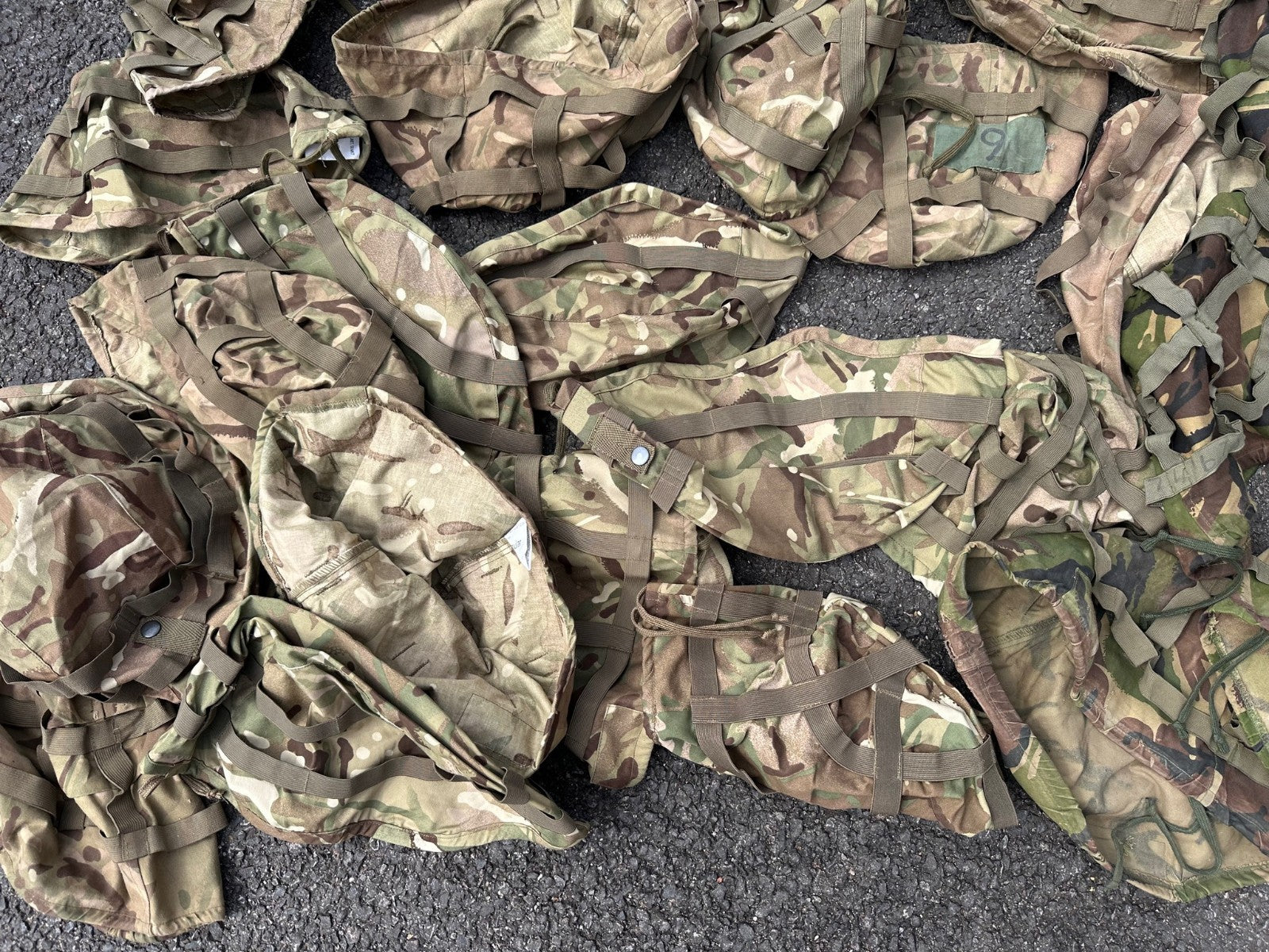 DEALER BULK LOT - 26x MTP 24x DPM Camouflaged Covers Mk6 Mk7 Mixed Sizes - The Militaria Shop