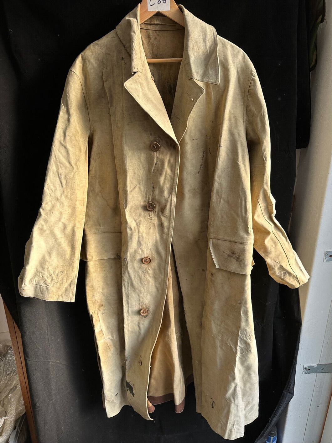 Original WW2 British Army Overcoat Rain Coat - 1941 Dated