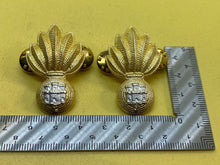 Charger l&#39;image dans la galerie, Original Pair of British Army Royal Gibraltar Regiment Collar Badges
