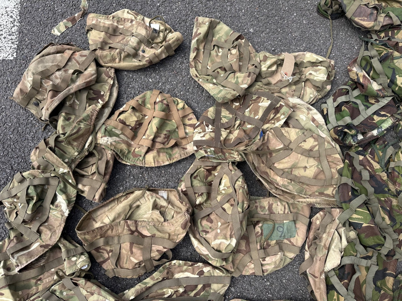 DEALER BULK LOT - 26x MTP 24x DPM Camouflaged Covers Mk6 Mk7 Mixed Sizes - The Militaria Shop
