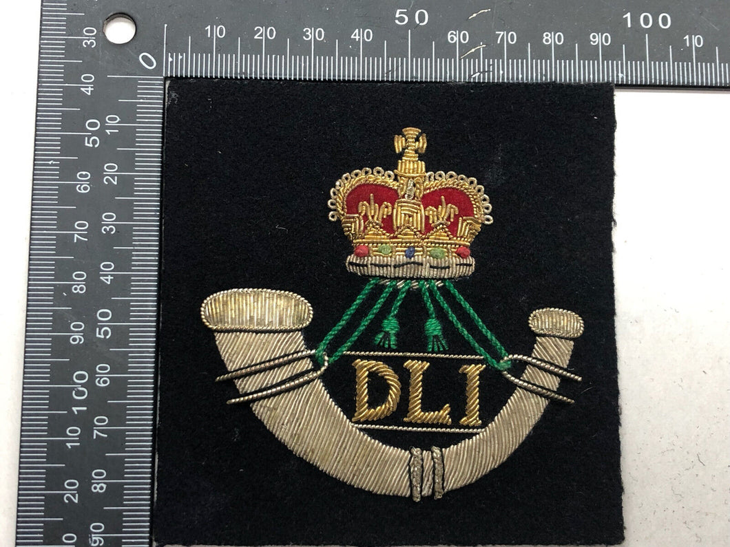 British Army Bullion Embroidered Blazer Badge - Durham Light Infantry