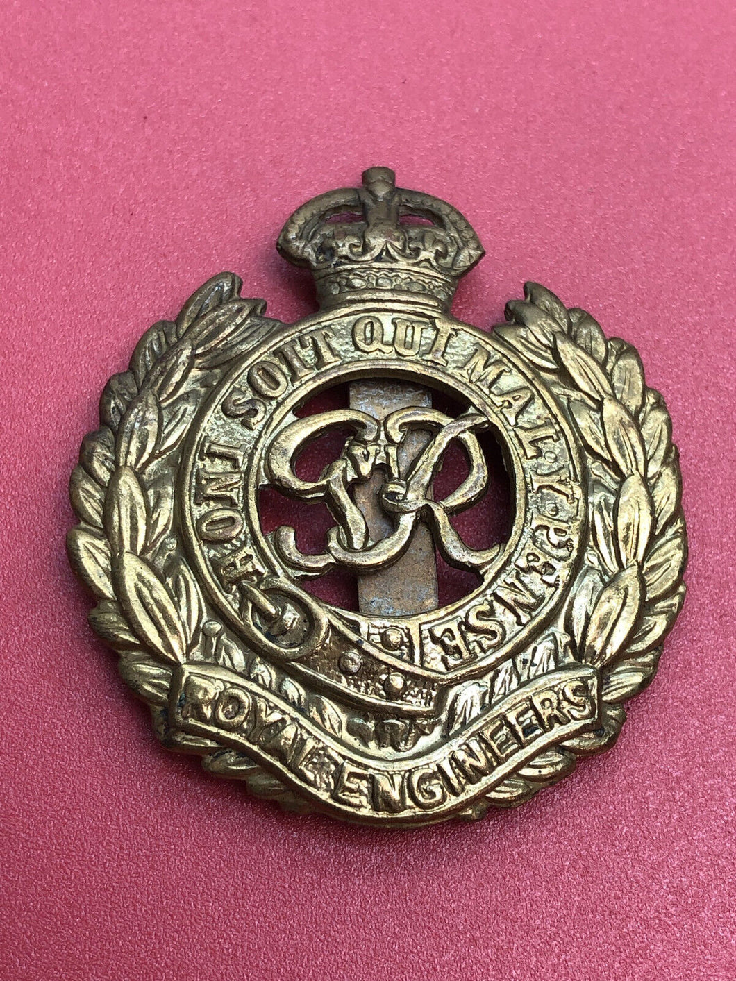 Original WW2 British Army Cap Badge - Royal Engineers