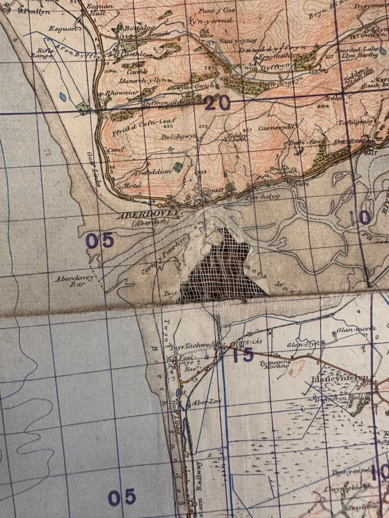 Original WW2 British Army GSGS OS Map of Wales - Barmouth & Aberystwyth - The Militaria Shop