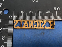 Load image into Gallery viewer, Original WW2 Brass British Army Shoulder Title Royal Signals
