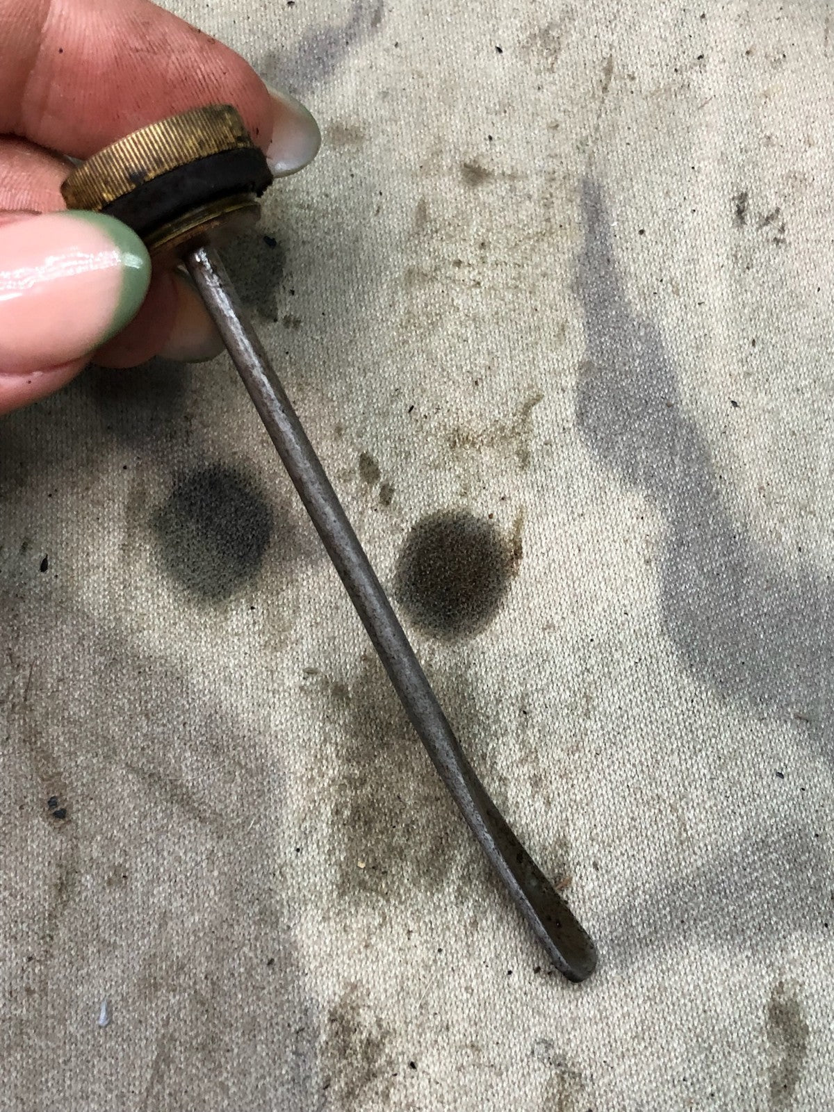 Original WW1 British Army SMLE Enfield Brass Oil Bottle - P-H Maker Marked - The Militaria Shop