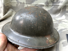 Load image into Gallery viewer, Original WW2 Mk2 British Home Front Civil Defence Helmet &amp; Liner Set
