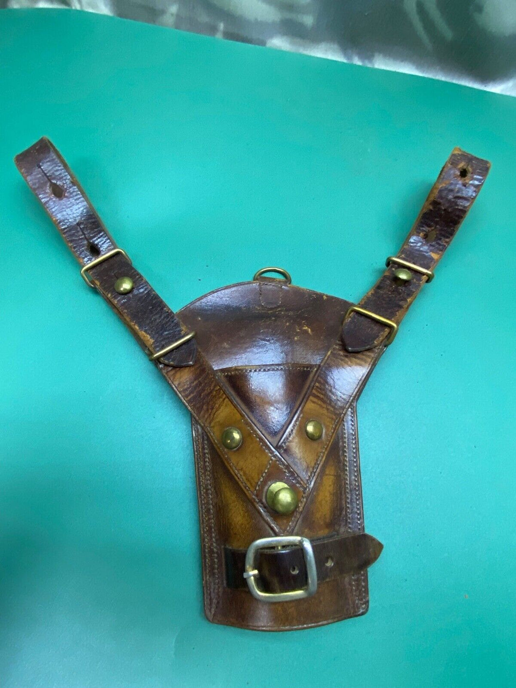 Original Victorian British Army  Officer's Leather Frog, Worn on the Sam Browne