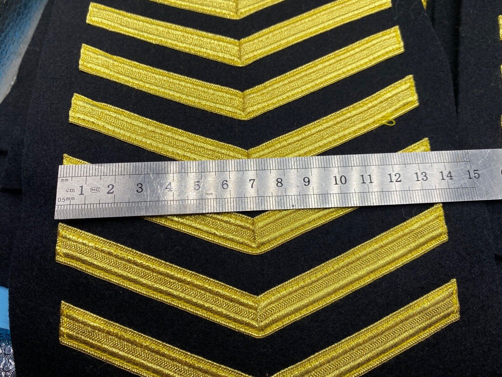 Strip of Original British / American Army Sleeve Rank Stripes - The Militaria Shop
