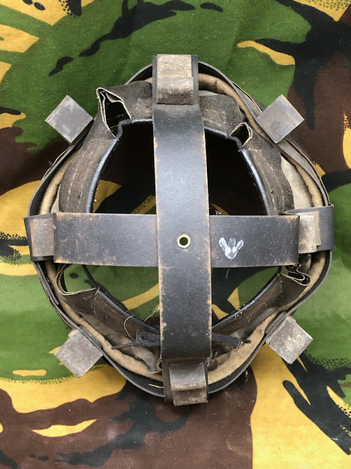 Original British Army Helmet Liner - Size 6 1/2 - Ideal for WW2 Helmet - The Militaria Shop